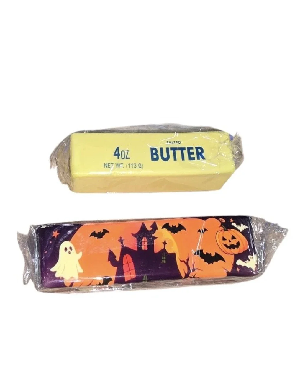 Halloween Trick or Treat Party Butter Stick Set - Purple & Yellow 2pc.